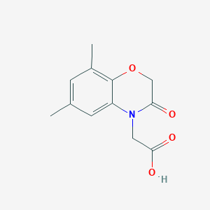 molecular formula C12H13NO4 B5825463 (6,8-dimethyl-3-oxo-2,3-dihydro-4H-1,4-benzoxazin-4-yl)acetic acid 