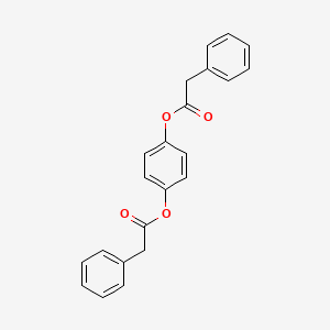 molecular formula C22H18O4 B5825475 1,4-phenylene bis(phenylacetate) 