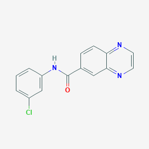 molecular formula C15H10ClN3O B5825483 N-(3-chlorophenyl)-6-quinoxalinecarboxamide 