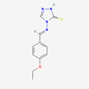 4-{[(E)-1-(4-ETHOXYPHENYL)METHYLIDENE]AMINO}-4H-1,2,4-TRIAZOL-3-YLHYDROSULFIDE