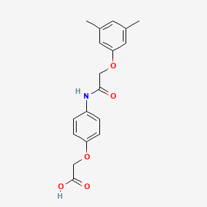 molecular formula C18H19NO5 B5825491 (4-{[(3,5-dimethylphenoxy)acetyl]amino}phenoxy)acetic acid 