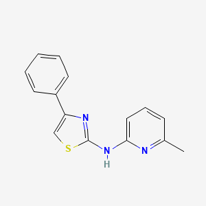 molecular formula C15H13N3S B5825496 6-methyl-N-(4-phenyl-1,3-thiazol-2-yl)-2-pyridinamine 