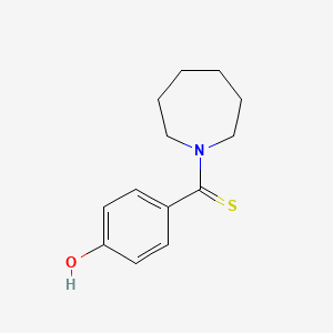 molecular formula C13H17NOS B5825521 4-(1-azepanylcarbonothioyl)phenol 