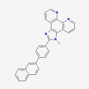 molecular formula C30H20N4 B582553 3-Methyl-2-(4-naphthalen-2-ylphenyl)imidazo[4,5-f][1,10]phenanthroline CAS No. 1234997-42-2