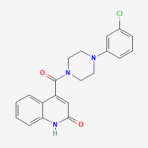 4-[4-(3-CHLOROPHENYL)PIPERAZINE-1-CARBONYL]-1,2-DIHYDROQUINOLIN-2-ONE