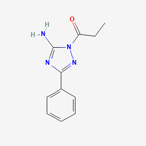 molecular formula C11H12N4O B5825554 3-phenyl-1-propionyl-1H-1,2,4-triazol-5-amine 