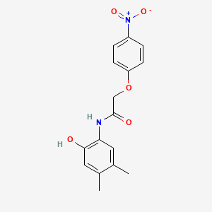 N-(2-hydroxy-4,5-dimethylphenyl)-2-(4-nitrophenoxy)acetamide