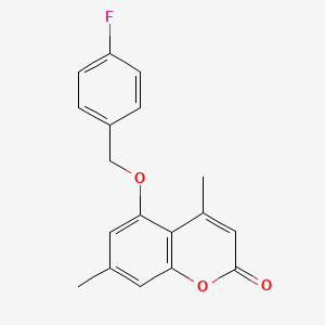 5-[(4-fluorobenzyl)oxy]-4,7-dimethyl-2H-chromen-2-one