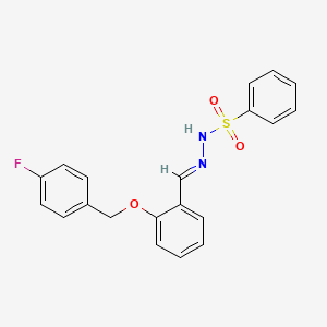 N'-{2-[(4-fluorobenzyl)oxy]benzylidene}benzenesulfonohydrazide