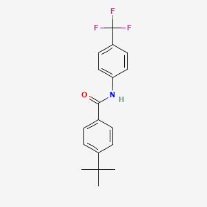 molecular formula C18H18F3NO B5825628 4-tert-butyl-N-[4-(trifluoromethyl)phenyl]benzamide 