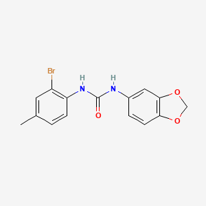 N-1,3-benzodioxol-5-yl-N'-(2-bromo-4-methylphenyl)urea