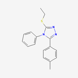 molecular formula C17H17N3S B5825655 3-(ethylthio)-5-(4-methylphenyl)-4-phenyl-4H-1,2,4-triazole 