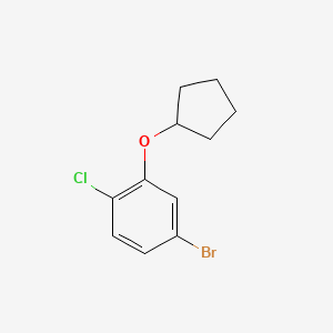 molecular formula C11H12BrClO B582567 4-溴-1-氯-2-(环戊氧基)苯 CAS No. 1280786-86-8