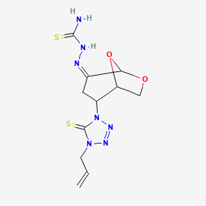 2-(4-allyl-5-thioxo-4,5-dihydro-1H-tetrazol-1-yl)-6,8-dioxabicyclo[3.2.1]octan-4-one thiosemicarbazone