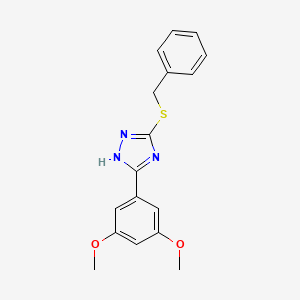 molecular formula C17H17N3O2S B5825692 3-(benzylthio)-5-(3,5-dimethoxyphenyl)-4H-1,2,4-triazole 