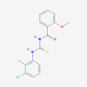 N-{[(3-chloro-2-methylphenyl)amino]carbonothioyl}-2-methoxybenzamide