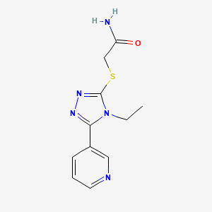 2-{[4-ethyl-5-(3-pyridinyl)-4H-1,2,4-triazol-3-yl]thio}acetamide