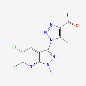 1-[1-(5-chloro-1,4,6-trimethyl-1H-pyrazolo[3,4-b]pyridin-3-yl)-5-methyl-1H-1,2,3-triazol-4-yl]ethanone