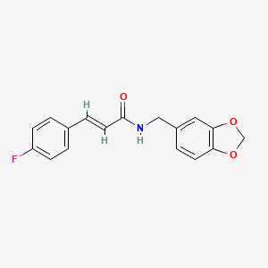 molecular formula C17H14FNO3 B5825741 (2E)-N-(1,3-benzodioxol-5-ylmethyl)-3-(4-fluorophenyl)prop-2-enamide 