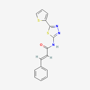 3-phenyl-N-[5-(2-thienyl)-1,3,4-thiadiazol-2-yl]acrylamide