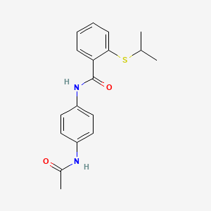 N-[4-(acetylamino)phenyl]-2-(isopropylthio)benzamide