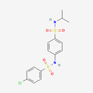 4-(4-chlorobenzenesulfonamido)-N-(propan-2-yl)benzene-1-sulfonamide