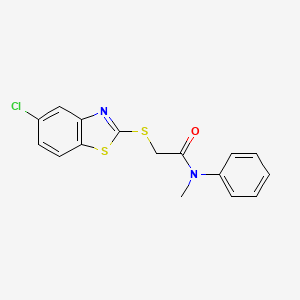 2-[(5-chloro-1,3-benzothiazol-2-yl)thio]-N-methyl-N-phenylacetamide