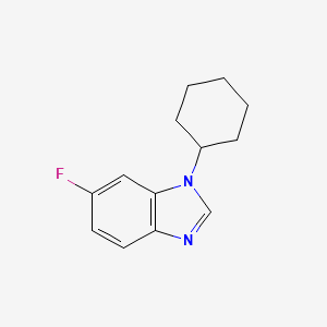 molecular formula C13H15FN2 B582582 1-Cyclohexyl-6-fluoro-1,3-benzodiazole CAS No. 1365271-29-9