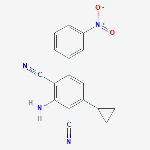 3-amino-5-cyclopropyl-3'-nitro-2,4-biphenyldicarbonitrile