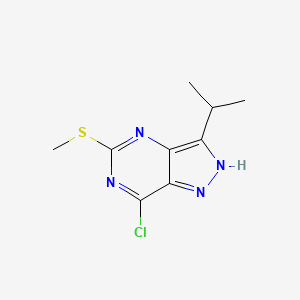 7-Chloro-3-isopropyl-5-(methylthio)-1H-pyrazolo[4,3-d]pyrimidine