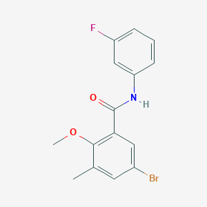 5-bromo-N-(3-fluorophenyl)-2-methoxy-3-methylbenzamide