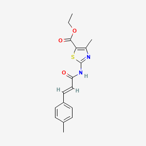 molecular formula C17H18N2O3S B5825892 ethyl 4-methyl-2-{[3-(4-methylphenyl)acryloyl]amino}-1,3-thiazole-5-carboxylate 