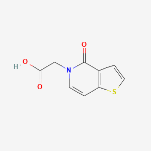 molecular formula C9H7NO3S B582590 2-(4-氧代噻吩并[3,2-c]吡啶-5(4H)-基)乙酸 CAS No. 1243101-05-4