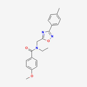 N-ethyl-4-methoxy-N-{[3-(4-methylphenyl)-1,2,4-oxadiazol-5-yl]methyl}benzamide