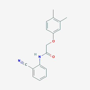 molecular formula C17H16N2O2 B5825903 N-(2-cyanophenyl)-2-(3,4-dimethylphenoxy)acetamide 