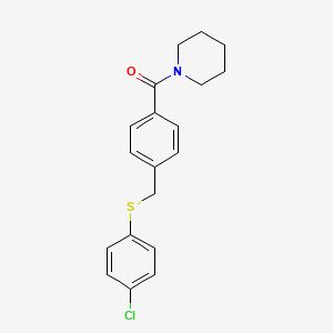 1-(4-{[(4-chlorophenyl)thio]methyl}benzoyl)piperidine