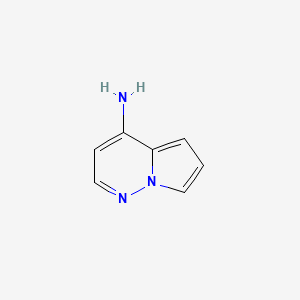 molecular formula C7H7N3 B582593 Pyrrolo[1,2-b]pyridazin-4-ylamine CAS No. 1313738-71-4