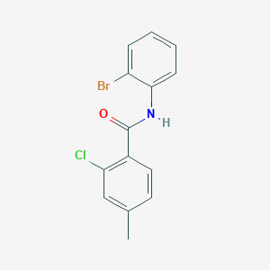 molecular formula C14H11BrClNO B5825938 N-(2-bromophenyl)-2-chloro-4-methylbenzamide 