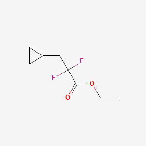molecular formula C8H12F2O2 B582595 Ethyl 3-cyclopropyl-2,2-difluoropropanoate CAS No. 1267593-90-7