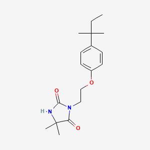 3-{2-[4-(1,1-dimethylpropyl)phenoxy]ethyl}-5,5-dimethyl-2,4-imidazolidinedione