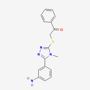 2-{[5-(3-aminophenyl)-4-methyl-4H-1,2,4-triazol-3-yl]thio}-1-phenylethanone