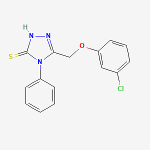 5-[(3-chlorophenoxy)methyl]-4-phenyl-4H-1,2,4-triazole-3-thiol