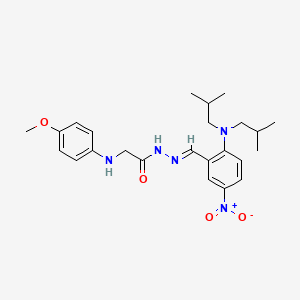 N'-[2-(diisobutylamino)-5-nitrobenzylidene]-2-[(4-methoxyphenyl)amino]acetohydrazide