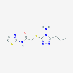 2-[(4-amino-5-propyl-4H-1,2,4-triazol-3-yl)thio]-N-1,3-thiazol-2-ylacetamide