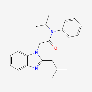 2-[2-(2-METHYLPROPYL)-1H-1,3-BENZODIAZOL-1-YL]-N-PHENYL-N-(PROPAN-2-YL)ACETAMIDE