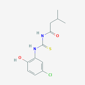 N-{[(5-chloro-2-hydroxyphenyl)amino]carbonothioyl}-3-methylbutanamide