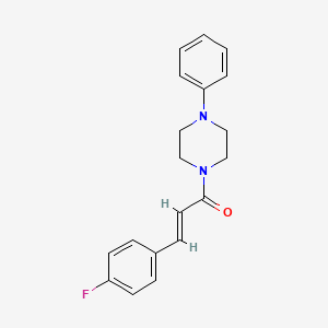 molecular formula C19H19FN2O B5826099 1-[3-(4-fluorophenyl)acryloyl]-4-phenylpiperazine 