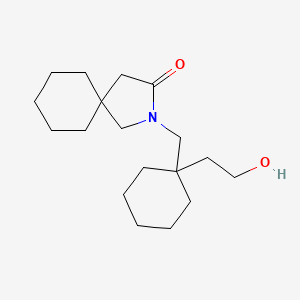 molecular formula C18H31NO2 B582610 2-((1-(2-Hydroxyethyl)cyclohexyl)methyl)-2-azaspiro[4.5]decan-3-one CAS No. 1797133-25-5