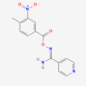 molecular formula C14H12N4O4 B5826103 [(Z)-[amino(pyridin-4-yl)methylidene]amino] 4-methyl-3-nitrobenzoate 