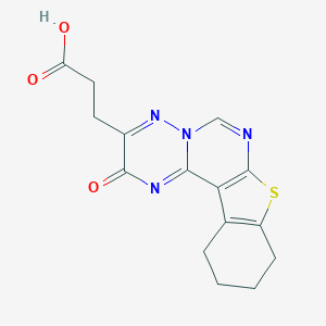 3-(4-oxo-11-thia-3,6,7,9-tetrazatetracyclo[8.7.0.02,7.012,17]heptadeca-1(10),2,5,8,12(17)-pentaen-5-yl)propanoic acid